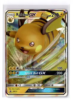 Raichu GX - SM213 Sun & Moon Black Star Promo Card - NM - POKEMON TCG - Image 1