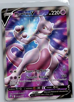 Mewtwo V SWSH229 - Pokemon Go ETB Black Star Promo - Pokemon Card - NM - Image 1