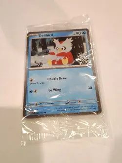 SEALED Pokemon Delibird 046 Paldea Evolved 2025 Holiday Festive Stamp Card NM - Image 1
