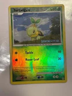 Turtwig 103/130 Diamond & Pearl Stamped Reverse Holo MP Pokemon Card - Image 2