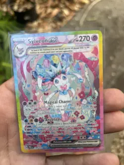 Pokemon TCG Sylveon EX Prismatic Evolutions Holo Card 156/131 English - Image 2