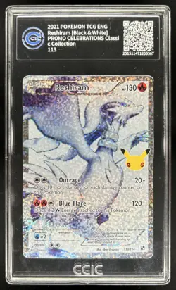 2021 Pokemon SWSH Celebrations Reshiram Classic #113/114 - Image 1