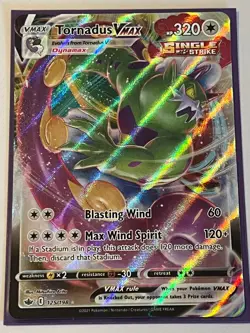 TORNADUS VMAX 125/198 HOLO VMAX RARE CHILLING REIGN POKEMON HP - Image 1