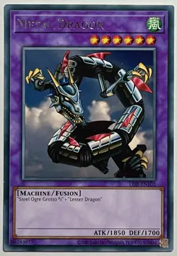 Metal Dragon LOB-EN102 (NM) Rare Unlimited Edition Yu-Gi-Oh! TCG Card - Image 1
