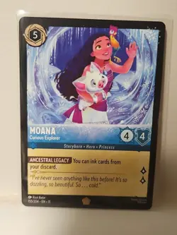 Disney Lorcana Moana - Curious Explorer 155/204 Winterspell Legendary - Image 1