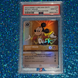 PSA 10 Disney Lorcana EN P1 Mickey Mouse Friendly Face D100 Collector's Edition - Image 1