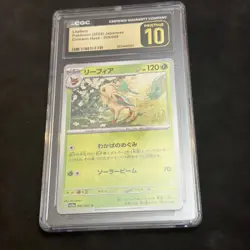 CGC 10 Pristine Leafeon 006/066 Crimson Haze sv5a Pokemon Card - Image 1
