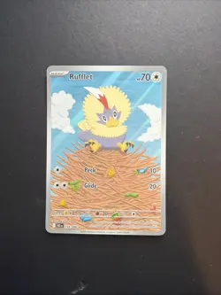 Rufflet 154/086 NM Pokemon Card TCG Black Bolt IR Illustration Rare - Image 1