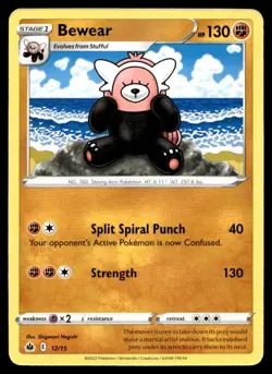 Bewear 12/15 Pokemon Card McDonalds 2022 Promo 130 HP Lightly Played PI - Image 1