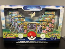 Pokemon Radiant Eevee Premium Collection Box 8 Booster Packs Promo Card English - Image 1