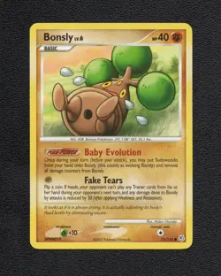 Bonsly 71/130 Diamond & Pearl Pokemon Card 2007 NM Baby Evolution - Image 1