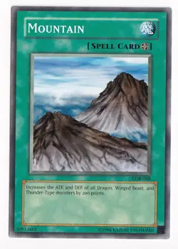Yu-Gi-Oh TCG Mountain LOB-048 Unlimited Regular Common Card Played LP - Image 1