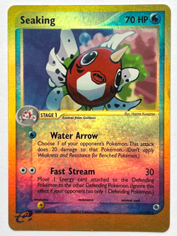 Seaking 21/109 HP EX Ruby and Sapphire Reverse Holo Rare Pokemon Card - Image 1