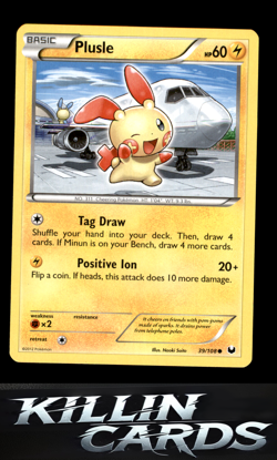 Plusle 39/108 Pokemon Common Dark Explorers Card NM - Image 1