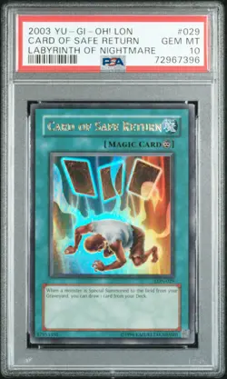 Card Of Safe Return LON-029 Ultra Rare Yugioh PSA 10 *396 - Image 1