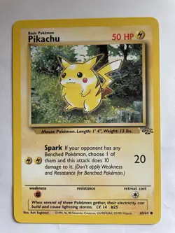 Pikachu Pokemon Card 60/64 Vintage Jungle Unlimited NM-Mint - Image 1