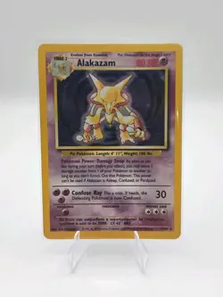 1995 Pokemon Alakazam Holo Card 1/102 Collectible - Image 1