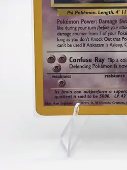 1995 Pokemon Alakazam Holo Card 1/102 Collectible - Image 5