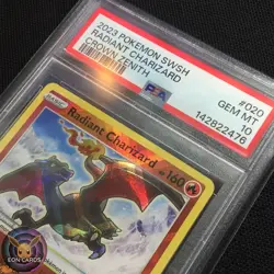Radiant Charizard HOLO 020/159 (PSA 10 GEM MINT) Crown Zenith Pokemon Cards - Image 3