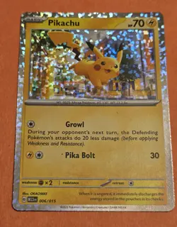 Pikachu 006/015 - Holo - McDonald’s 2023 Pokemon Card - Image 1