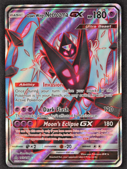 2018 Dawn Wings Necrozma GX 143/156 SM Ultra Prism Full Art Pokemon TCG Card - Image 1