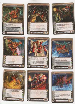 Chaotic lot #036. Lot of 9 Danian creature cards. All MAX Energy - Image 1
