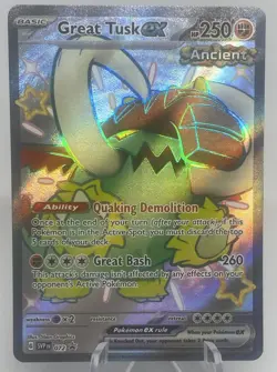 2024 POKEMON SVP Great Tusk EX 072 Full Art Ancient PROMO TCG CARD 250 HP - Image 1