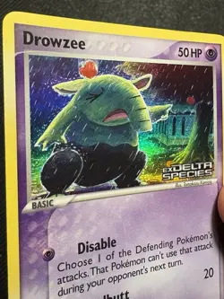 Pokemon TCG Drowzee Delta Species 67/113 Reverse Holo Stamped 2005 Card LP+ - Image 3