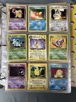 Vintage 1999 Pokemon Binder and 216 Cards Fossil Jungle Base Set Neo Japanese - Image 2