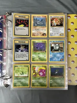 Vintage 1999 Pokemon Binder and 216 Cards Fossil Jungle Base Set Neo Japanese - Image 4