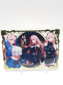 Goddess Story - Gold Metal Waifu Card - Zero Two - NUMBERED 004/100 - Image 1