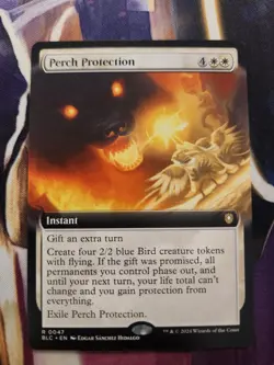 MTG Bloomburrow Commander - Perch Protection, Extended Art NM - Image 1