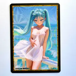 HATSUNE MIKU Waifu Anime Card LIMITED 1/1 Custom TCG Holo T15541 - Image 1