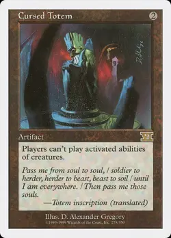 Cursed Totem - Core Set 6th Edition - LP - MTG Magic The Gathering - Image 1
