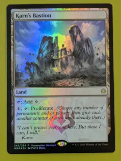 FOIL PROMO Karn's Bastion x1 Ravnica Allegiance Planeswalker Weekend 1x MTG - Image 1