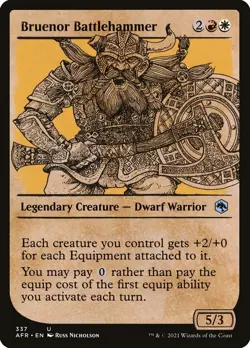 Magic The Gathering MTG BRUENOR BATTLEHAMMER SHOWCASE Forgotten Realms - Image 1