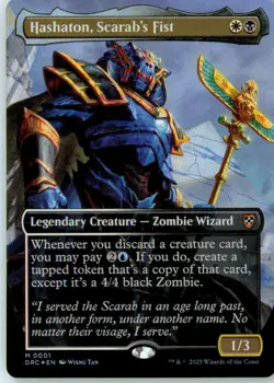Hashaton, Scarab's Fist (Borderless) 1 Mythic Commander: Aetherdrift Foil NM - Image 2