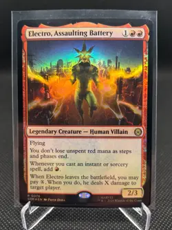 Electro, Assaulting Battery R Foil Marvel's Spider-Man 76 NM - Image 1