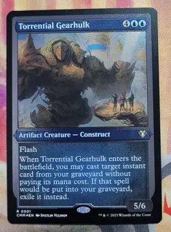 Torrential Gearhulk (Foil Etched) MTG Commander Masters (CMM) (NM) - Image 1