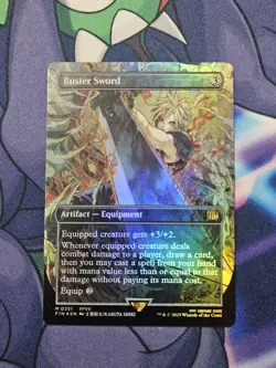 MTG Buster Sword Borderless Foil Mythic Final Fantasy 0351 NM - Image 1