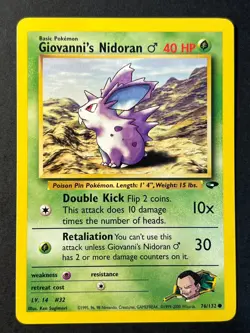 Giovanni's Nidoran 76/132 Gym Challenge Common - Pokemon Card Near Mint - Image 1