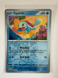 SQUIRTLE 007/165 151 COMMON POKEMON REVERSE HOLO NM/M KANTARO - Image 1