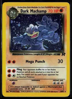 Dark Machamp 10/82 Team Rocket Rare Holo Pokemon - Image 1