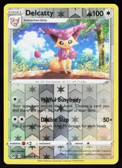 Delcatty 211/264 Uncommon Fusion Strike Pokemon Reverse Holo Lightly Played - Image 1