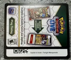 Pokemon TCG Live Twilight Masquerade Booster Codes(x20) *Send within 24hrs - Image 1
