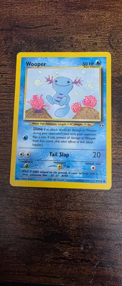 Wooper 71/75 Common Neo Discovery Pokemon Lightly Played - Image 1