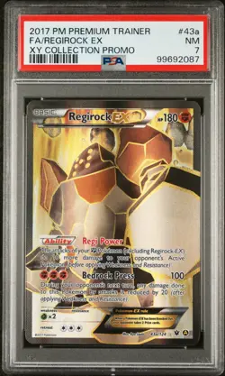 2017 POKEMON PREMIUM TRAINER XY COLLECTION PROMO #43A FA/REGIROCK EX PROMO - Image 1