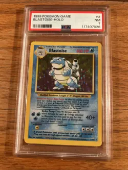 Pokemon TCG Blastoise 1999 Pokemon Game 2/102 Holo English PSA 7 - Image 1