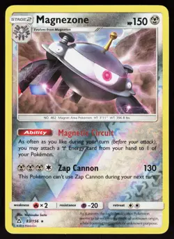 Magnezone 83/156 Holo Rare Ultra Prism Pokemon Reverse Holo Lightly Played - Image 1