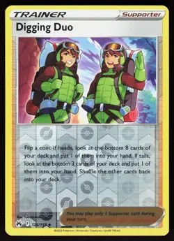 Digging Duo 126/159 Uncommon Crown Zenith Pokemon Reverse Holo Lightly Played - Image 1
